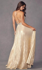 V-Neck Sleeveless A-line Enchanting Off the shoulder Floor length Prom Dress For Sale For Women