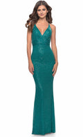 V-Neck Sleeveless Column Fashion Off the shoulder Floor Length Prom Dress For Sale For Ladies
