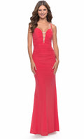 V-Neck Sleeveless Column Trendy Floor length Prom Dress For Sale For Women
