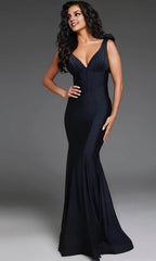 V-Neck Sleeveless Mermaid Elegant Off the shoulder Floor length Long Prom Dress For Sale For Women