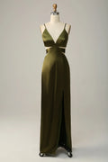 V-Neck Sleeveless Sheath Classic Off the shoulder Floor length Party Dress Hot Sale For ladies