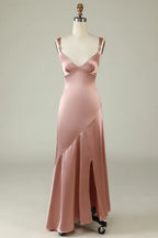 V-Neck Sleeveless Sheath Fashion Off the shoulder Floor length Party Dress Hot Sale For ladies