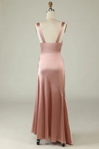 V-Neck Sleeveless Sheath Fashion Off the shoulder Floor length Party Dress Hot Sale For ladies