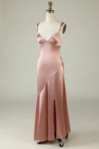 V-Neck Sleeveless Sheath Fashion Off the shoulder Floor length Party Dress Hot Sale For ladies
