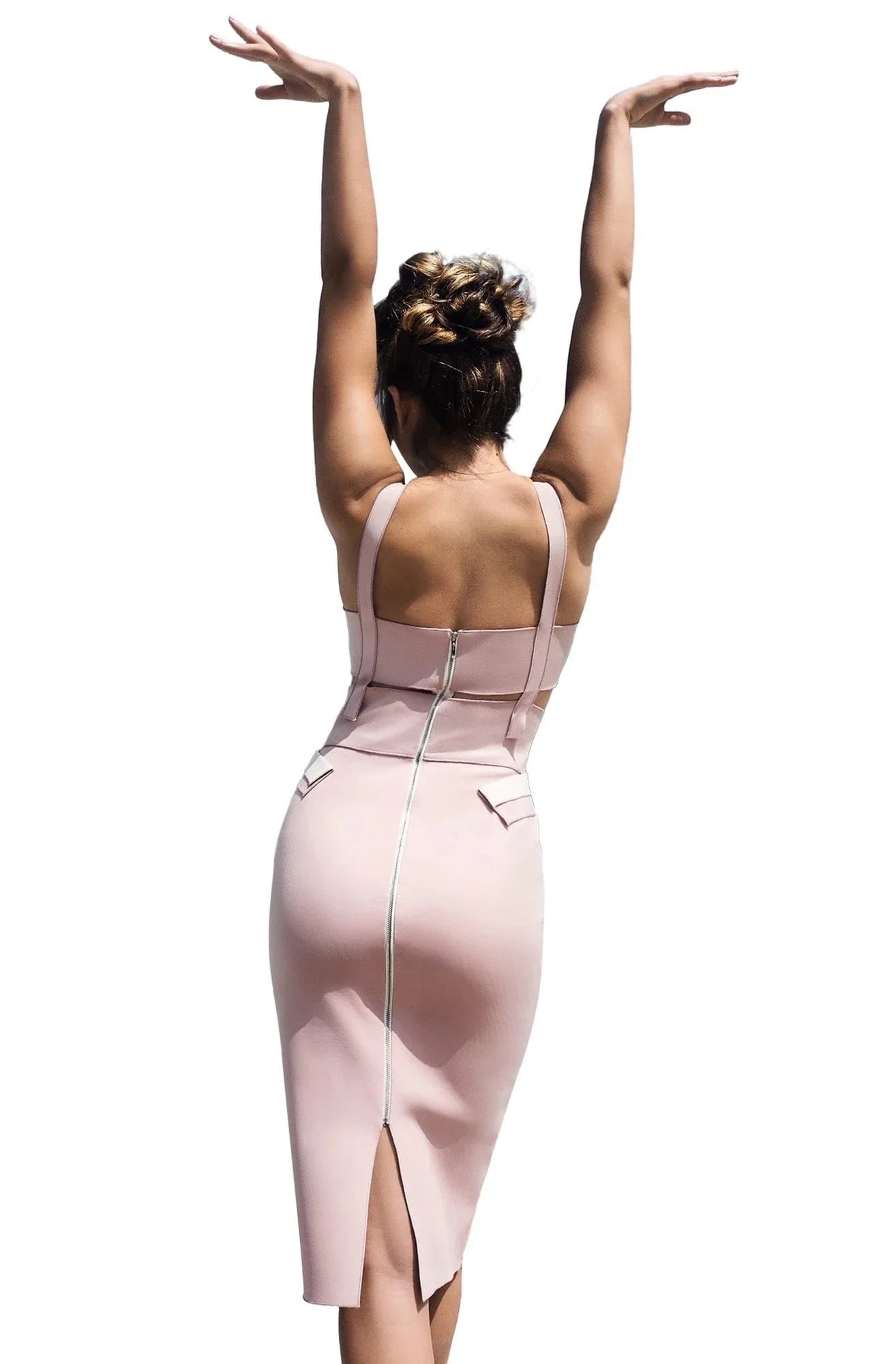 V-Neck SleevelessSheath Fashion Off the shoulder Knee Length Prom Dress Hot Sale For Adults