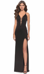 V-Neck Sleeveless Sheath Modern Off the shoulder Floor Length Prom Dress Hot Sale For Ladies