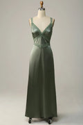 V-Neck Sleeveless Sheath Modern Off the shoulder Floor length Party Dress For Sale For women