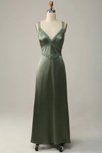 V-Neck Sleeveless Sheath Modern Off the shoulder Floor length Party Dress For Sale For women
