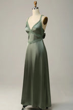 V-Neck Sleeveless Sheath Modern Off the shoulder Floor length Party Dress For Sale For women