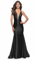 V-Neck Sleeveless Trumpet Modern Off the shoulder Floor Length Prom Dress Hot Sale For Ladies
