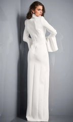 V-Neckline Long Sleeves Sheath Formal Floor length Long Prom Dress Hot Sale For Women