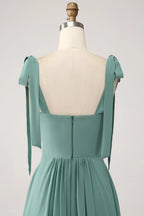 V-neck Sleeveless A-Line Elegant Off the shoulder Floor length Party Dress For Sale For women