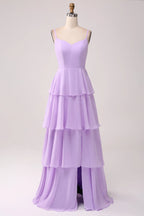 V-neck Sleeveless A-Line Pretty Chiffon Off the shoulder Floor length Party Dress For Sale For women