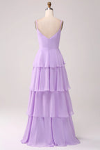V-neck Sleeveless A-Line Pretty Chiffon Off the shoulder Floor length Party Dress For Sale For women