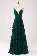 V-neck Sleeveless A-Line Simple Off the shoulder Floor length Party Dress For Sale For women