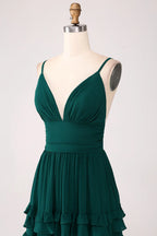 V-neck Sleeveless A-Line Simple Off the shoulder Floor length Party Dress For Sale For women