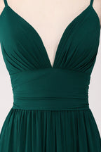 V-neck Sleeveless A-Line Simple Off the shoulder Floor length Party Dress For Sale For women