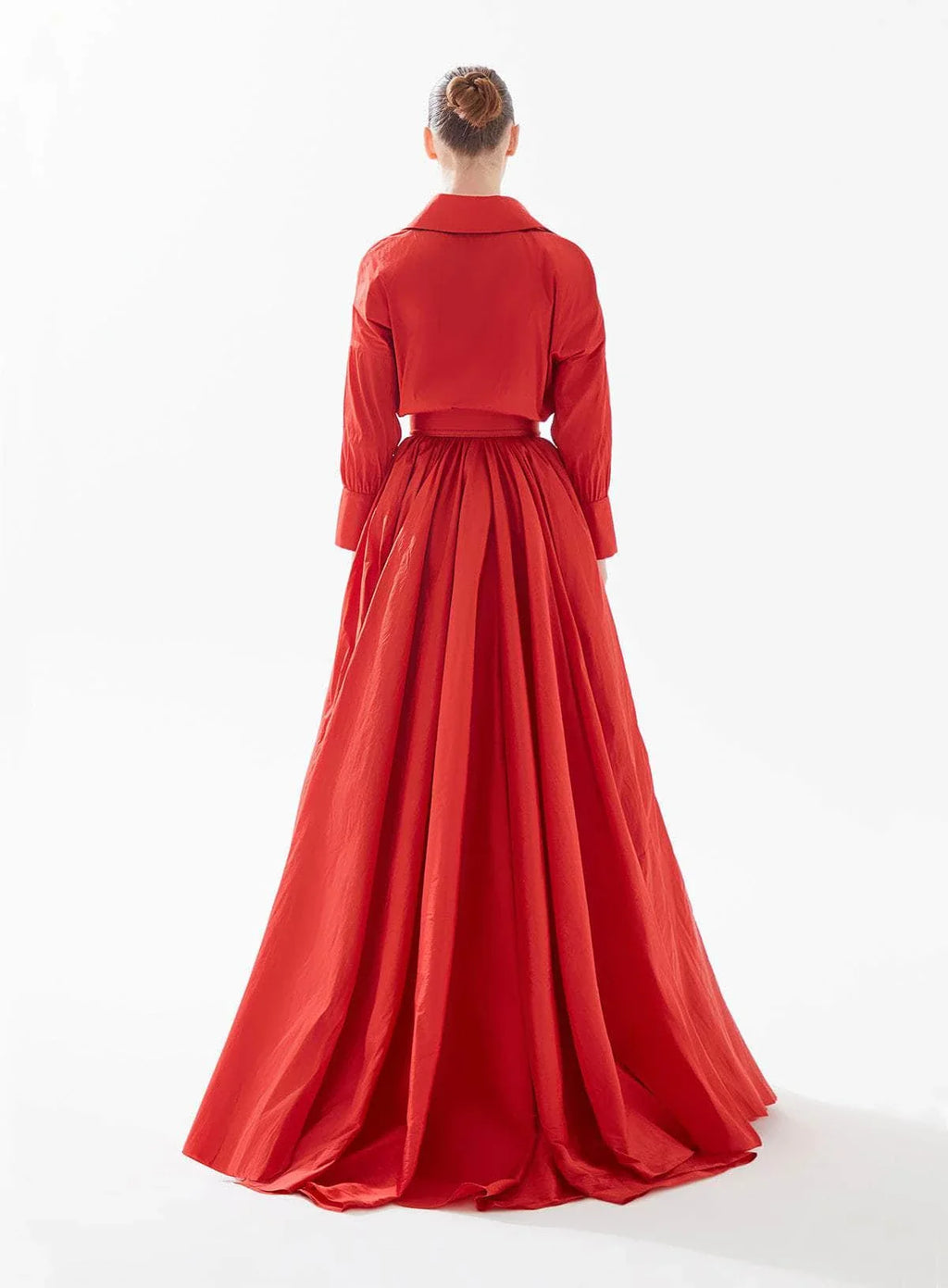 V Neck Long Sleeves  A-line Fashion Floor length Prom Dress Hot Sale For Ladies