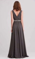 V Neck Sleeveless A-line Trendy Off the shoulder Floor length Prom Dress For Sale For Women