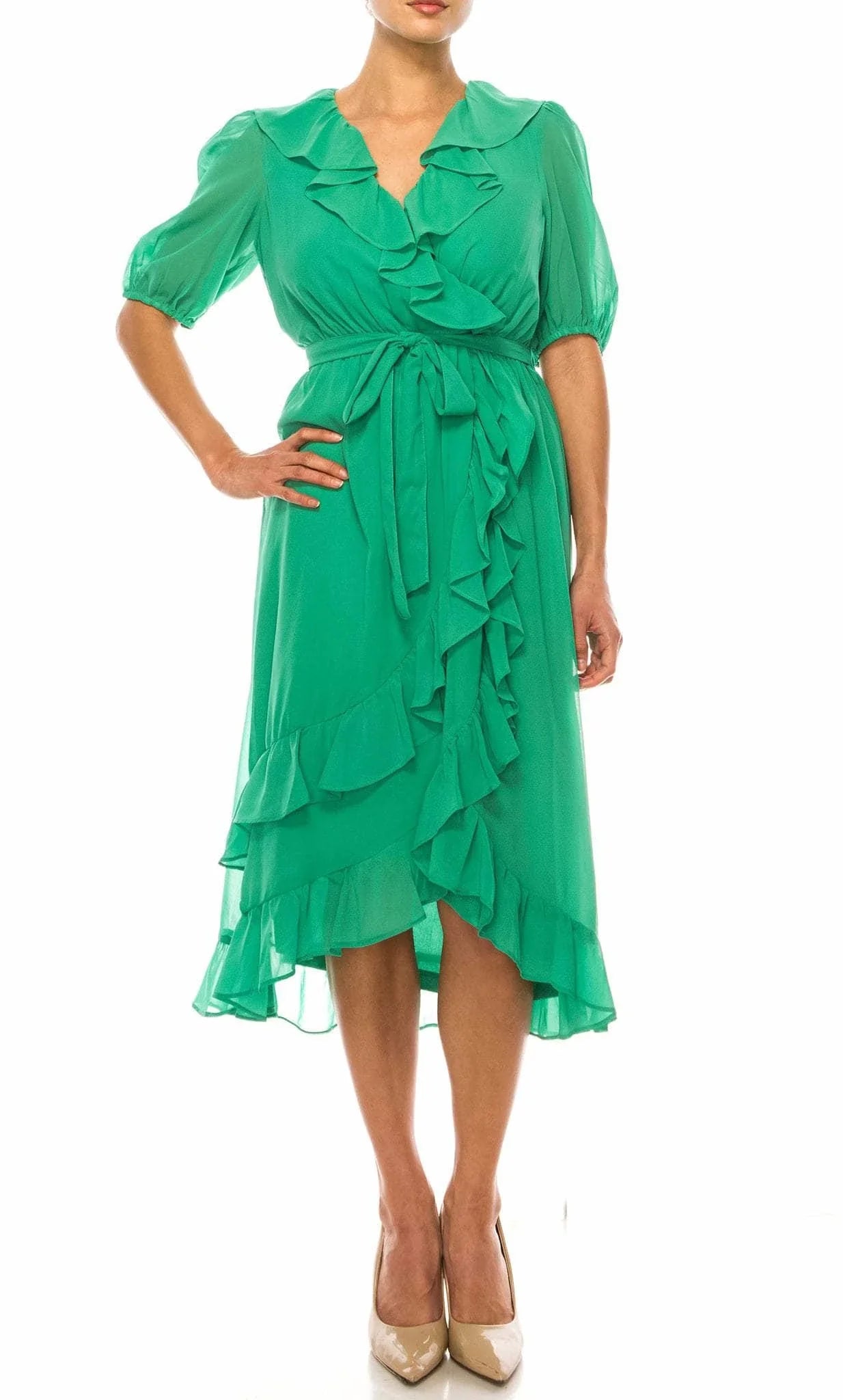 V Neck Sleeveless A-line Vintage Knee Length Prom Dress Hot Sale For Ladies