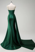 V Neck Sleeveless Mermaid Charming Off the shoulder Floor Length Prom Dress Hot Sale For Women