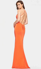 V Neck Sleeveless Sheath Charming Off the shoulder Floor Length Prom Dress For Sale For Ladies