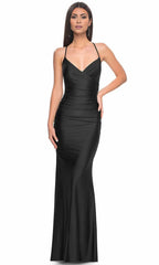 V Neck Sleeveless Sheath Classic Off the shoulder Floor Length Prom Dress For Sale For Ladies