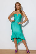 V Neck Sleeveless Sheath Romantic Off the shoulder Knee length Party Dress Hot Sale For Adults