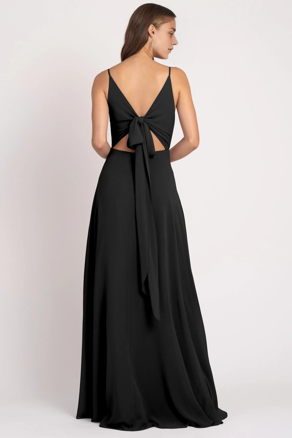 V Neck Spaghetti Straps Sleeveless Hot Sale Bridesmaid Dresses for Women A-Line Up V Back Prom Dresses