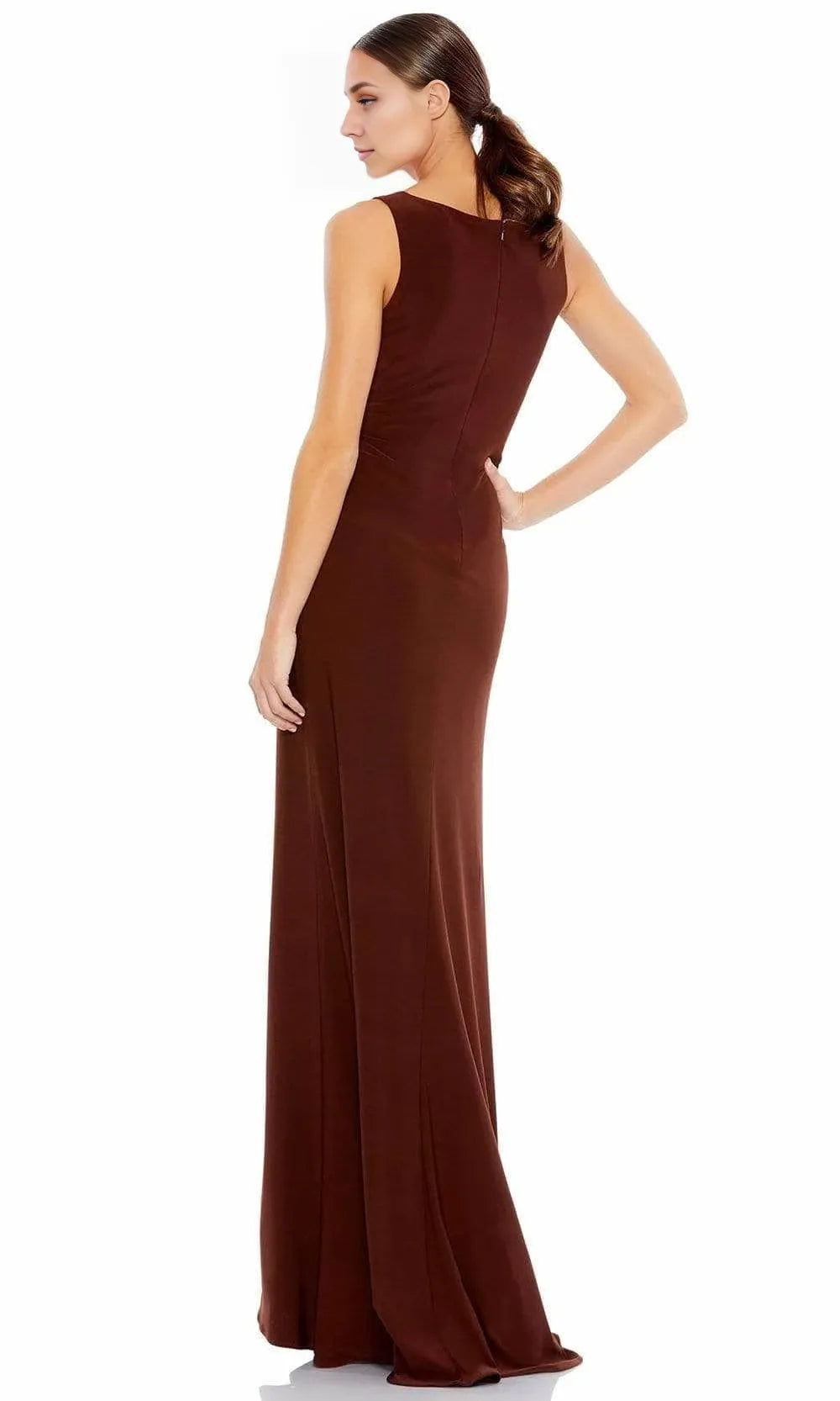 V Neckline Sleeveless Sheath Simple Off the shoulder Floor length Long Prom Dress For Sale For Women