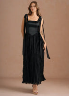 Vibrant A Line Square Neck Sleeveless Open Back Floor Length For Adults Prom Dress