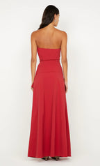 Vibrant A Line Strapless Sleeveless Open Back Floor Length Female Prom Dress