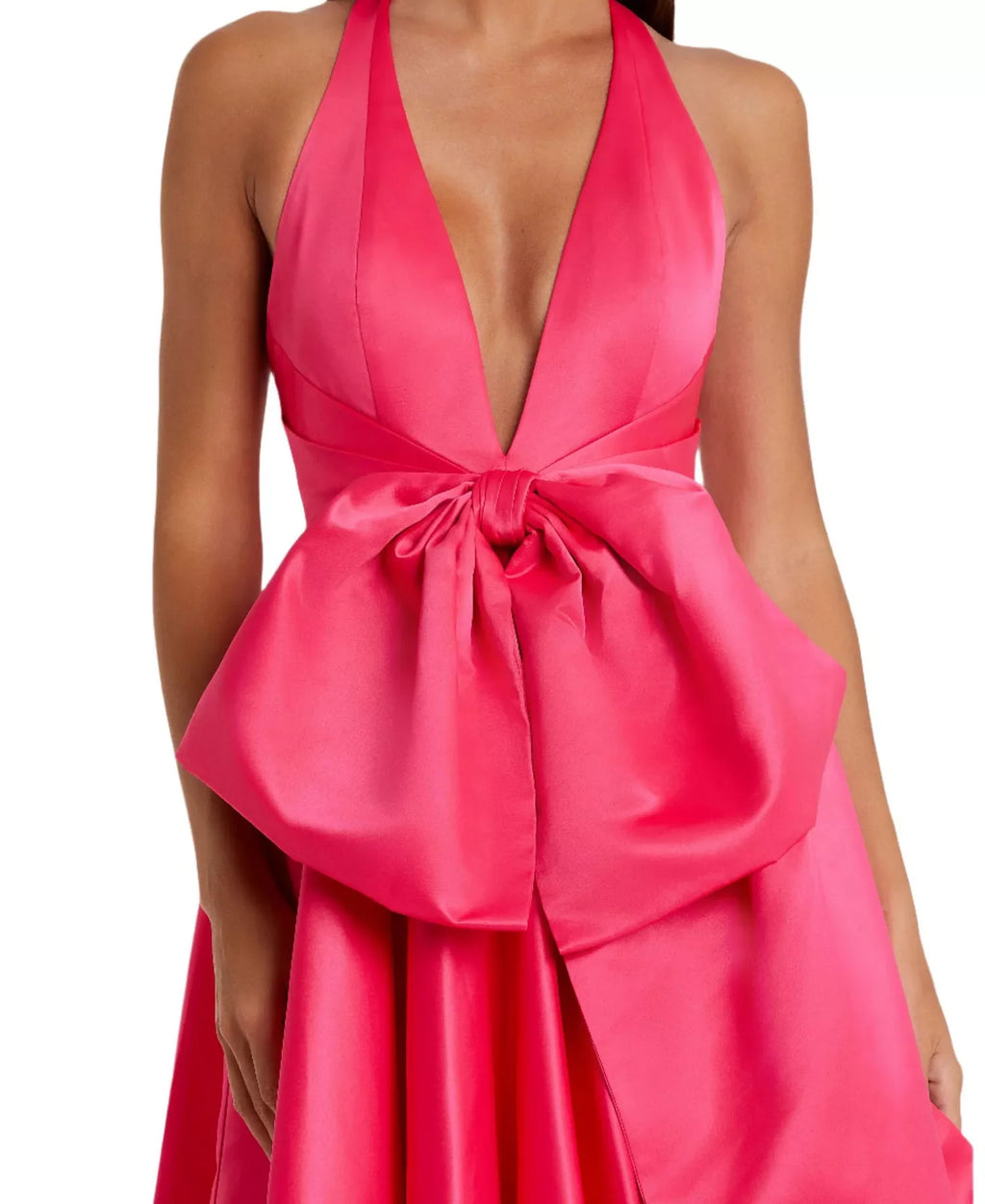 Vibrant Ballgown Halter Neck Sleeveless Open Back Floor Length For Adults Prom Dress