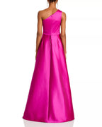 Vibrant Ballgown One Shoulder Sleeveless Zipper Back Floor Length Hot Sale Prom Dress