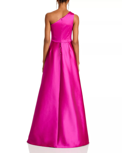 Vibrant Ballgown One Shoulder Sleeveless Zipper Back Floor Length Hot Sale Prom Dress
