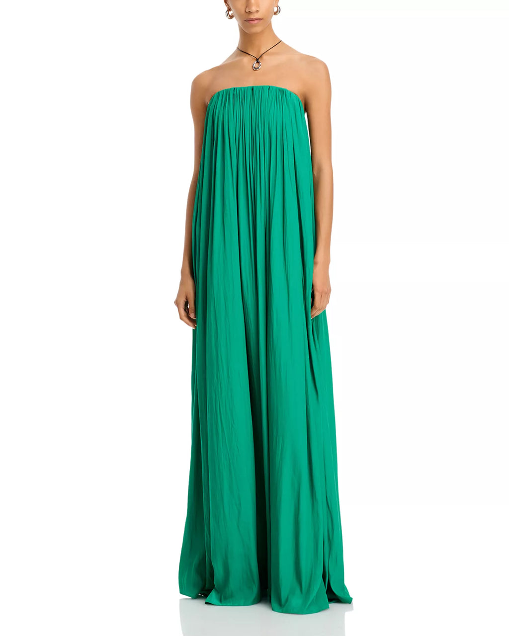 Vibrant Ballgown Strapless Sleeveless Open Back Pleated Skirt Floor Length For Adults Prom Dress ﻿