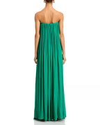 Vibrant Ballgown Strapless Sleeveless Open Back Pleated Skirt Floor Length For Adults Prom Dress ﻿