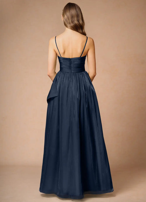 Robe de bal bustier, sans manches, à fines bretelles, longue, soldes, pour bal de promo