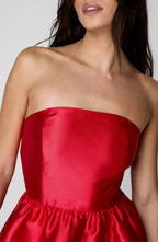 Vibrant Fit and Flare High Neck Cap Sleeve Ruched Back Short Length Homecoming Dress