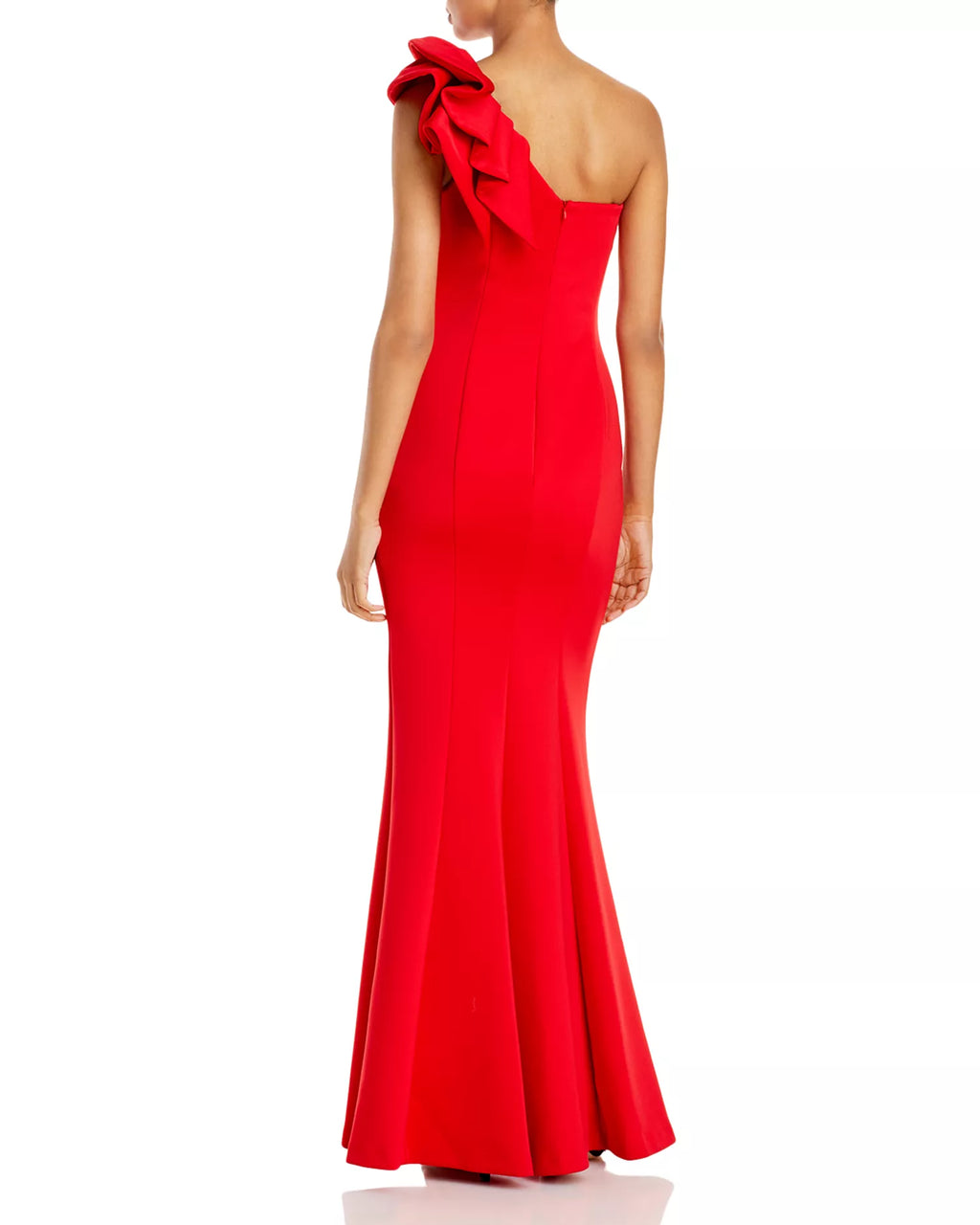 Vibrant Mermaid One Shoulder Bow Sleeve Zipper Back Floor Length For Adults  Prom Dress