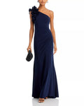 Vibrant Mermaid One Shoulder Sleeveless Ruched Back Floor Length For Ladies Prom Dress