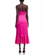 Vibrant Mermaid Square Neck Spaghetti Strap Bow Detail Hi Low For Women Prom Dress