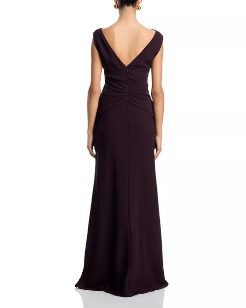 Robe de bal longue pour femme, fourreau éclatant, col bateau, manches courtes, dos ouvert