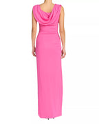 Vibrant Sheath Cowl Neck Sleeveless Crystal Accent Floor Length Hot Sale Prom Dress