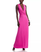 Vibrant Sheath Deep V Neck Sleeveless Plunging Back Floor Length For Adults Prom Dress