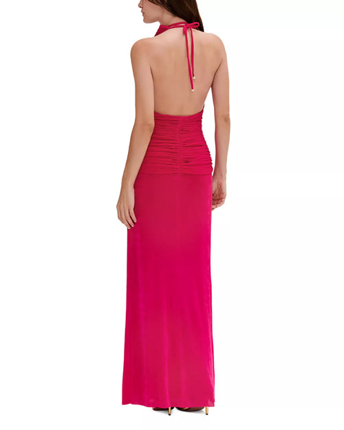 Robe de bal fourreau vibrante, avec licol, sans manches, dos découpé, ceinture ornée, longueur ras du sol, à vendre