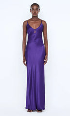 Vibrant Sheath V Neck Spaghetti Strap Tie Back Floor Length For Women Evening Dress