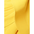 Vibrant Sheath One-Shoulder Ruffled Yellow Floor-Length Evening Dress For Women Ready To Ship