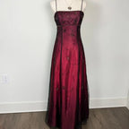 Vintag A-Line Spaghetti Straps Sleeveless Up Floor-Length Prom Dress