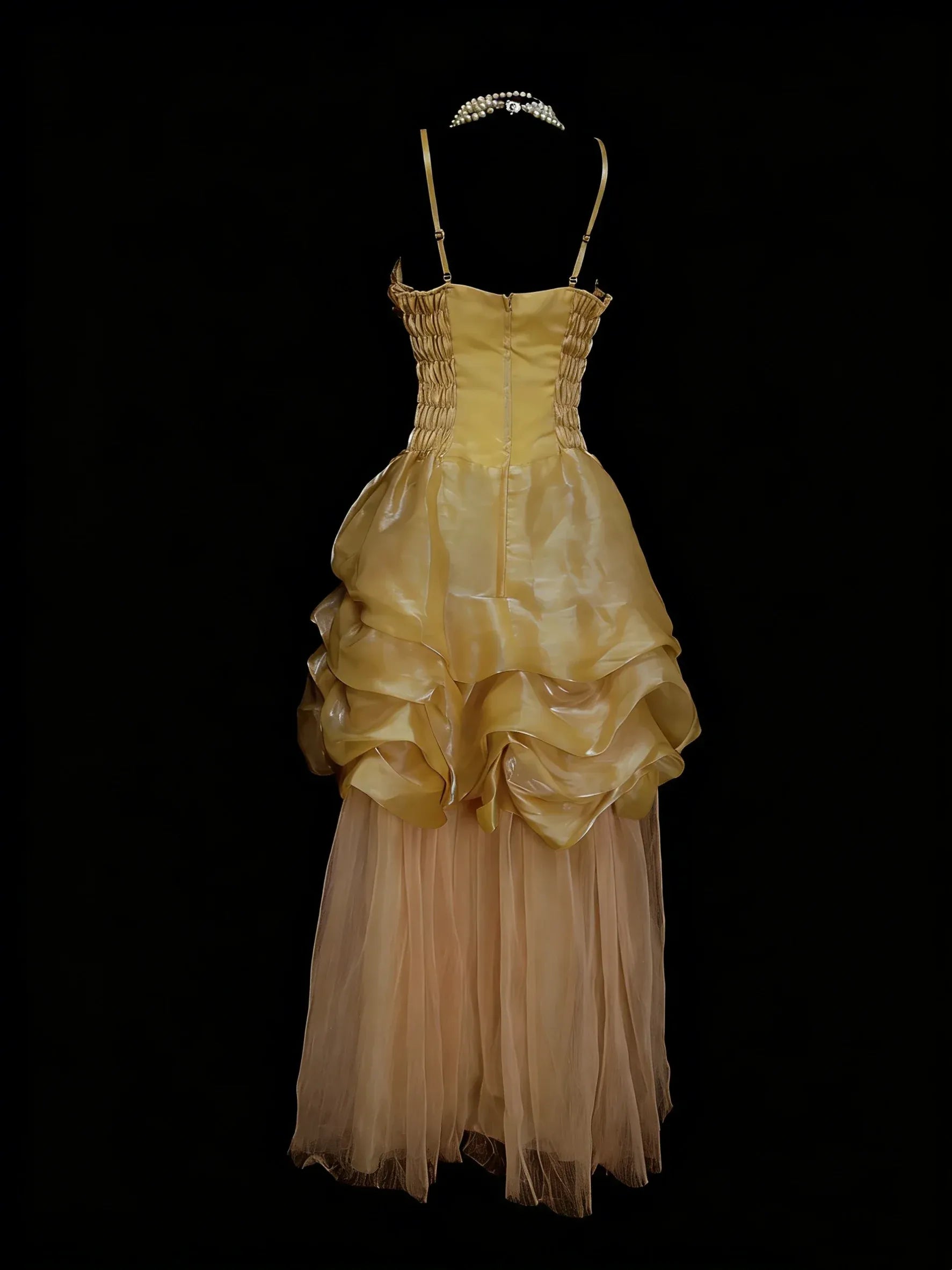 Vintage A-Line Strapless Sweetheart Sleeveless Floor-Length Cocktail Evening Dress